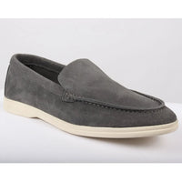 Men's Suede Grey Slip On Comfort Fit Loafers