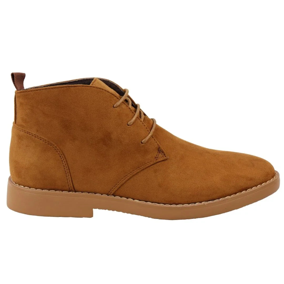 Mens's Chukka Desert Lace Up Tan Ankle Boots
