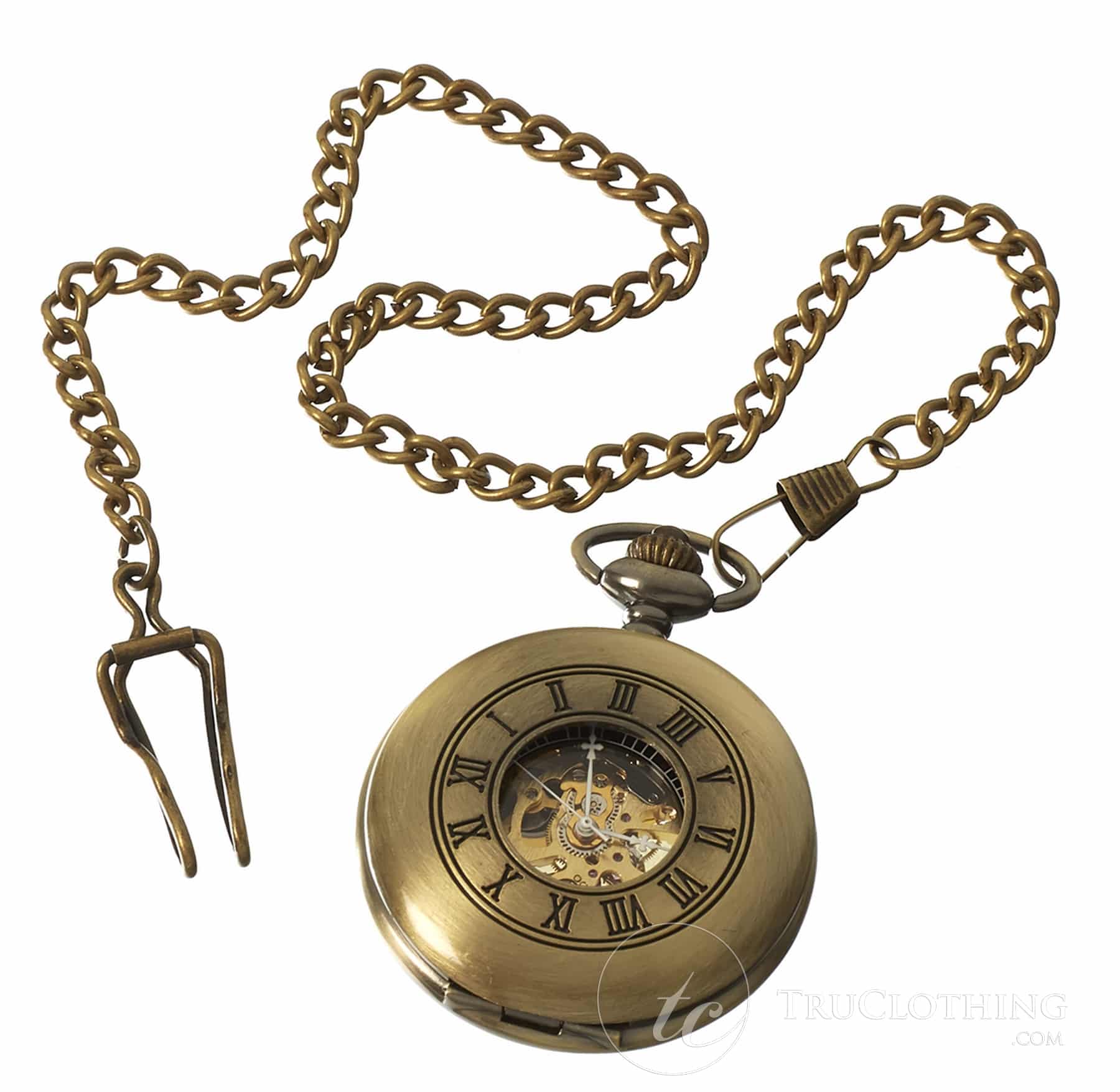 Automatic Mechanical Vintage Pocket Watch-Gold