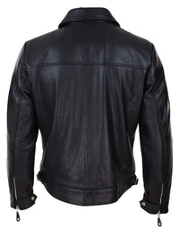Mens Classic Black-Brown Leather Jacket