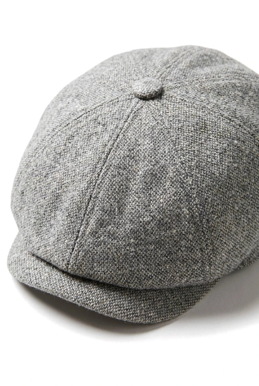 8 paneles Baker fiú sapka Shelby kalap gyapjú tweed klasszikus világosszürke borotva