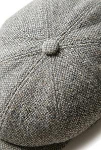 8 paneles Baker fiú sapka Shelby kalap gyapjú tweed klasszikus világosszürke borotva