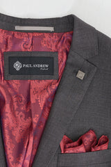 Férfi sötétszürke, szénszürke, háromrészes öltöny, klasszikus öltöny, esküvői, nyári, szalagavató, klasszikus