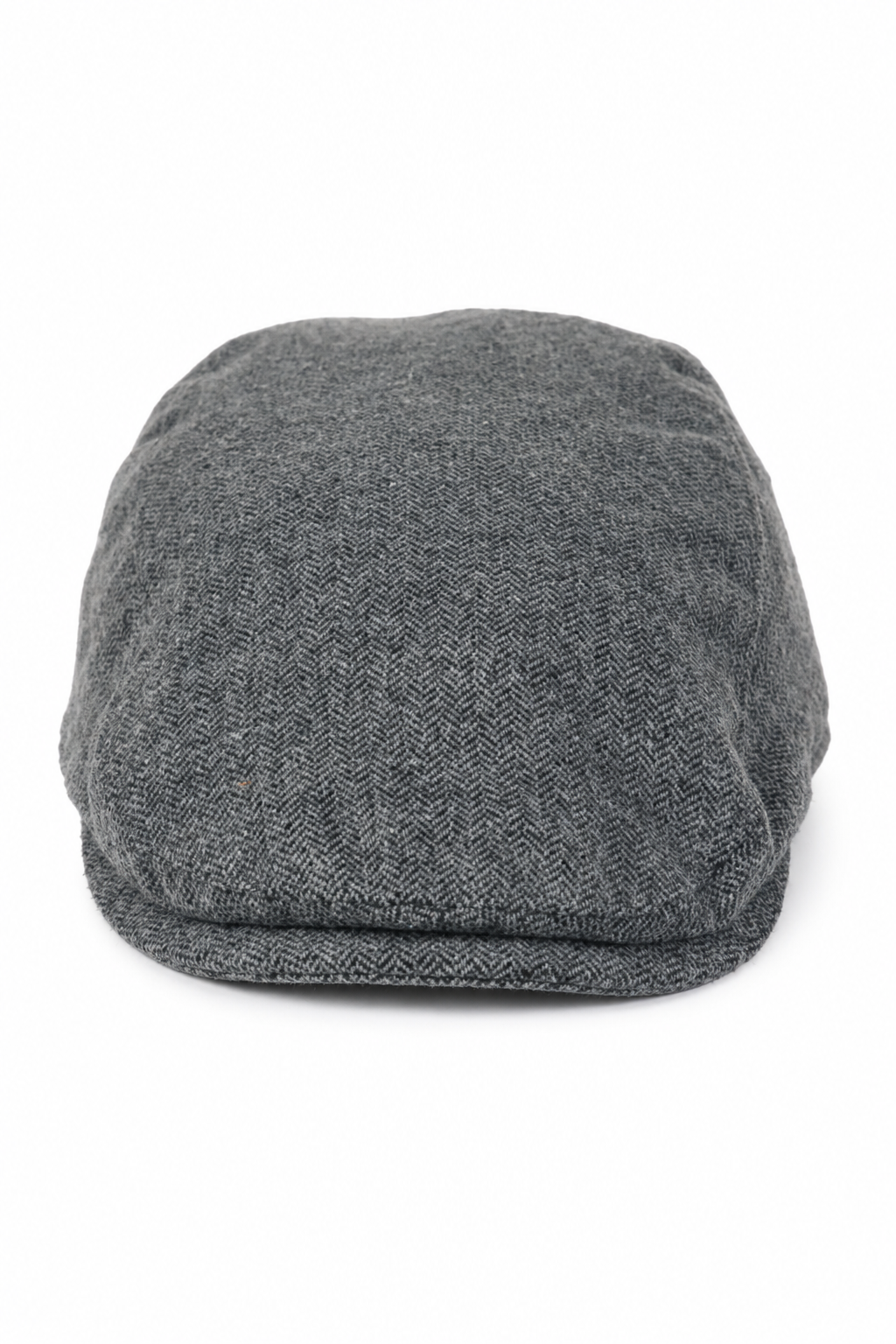 Férfi lapos sapka Baker fiúnak, 8 paneles nagypapai tweed halszálkás szürke, vintage