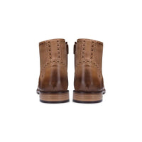 Mens Real Leather Vintage Boots Brogues 1920s Suede Tweed Laced Shoes Smart Formal