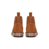 Men's Camel Suede Leather Slip On Chelsea Ankle Boots