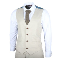 IM05 - Men's 3 Piece Cream Classic Wedding Suit