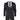 IM3 Men's Black Checked Tailored Fit 3-Piece Suit