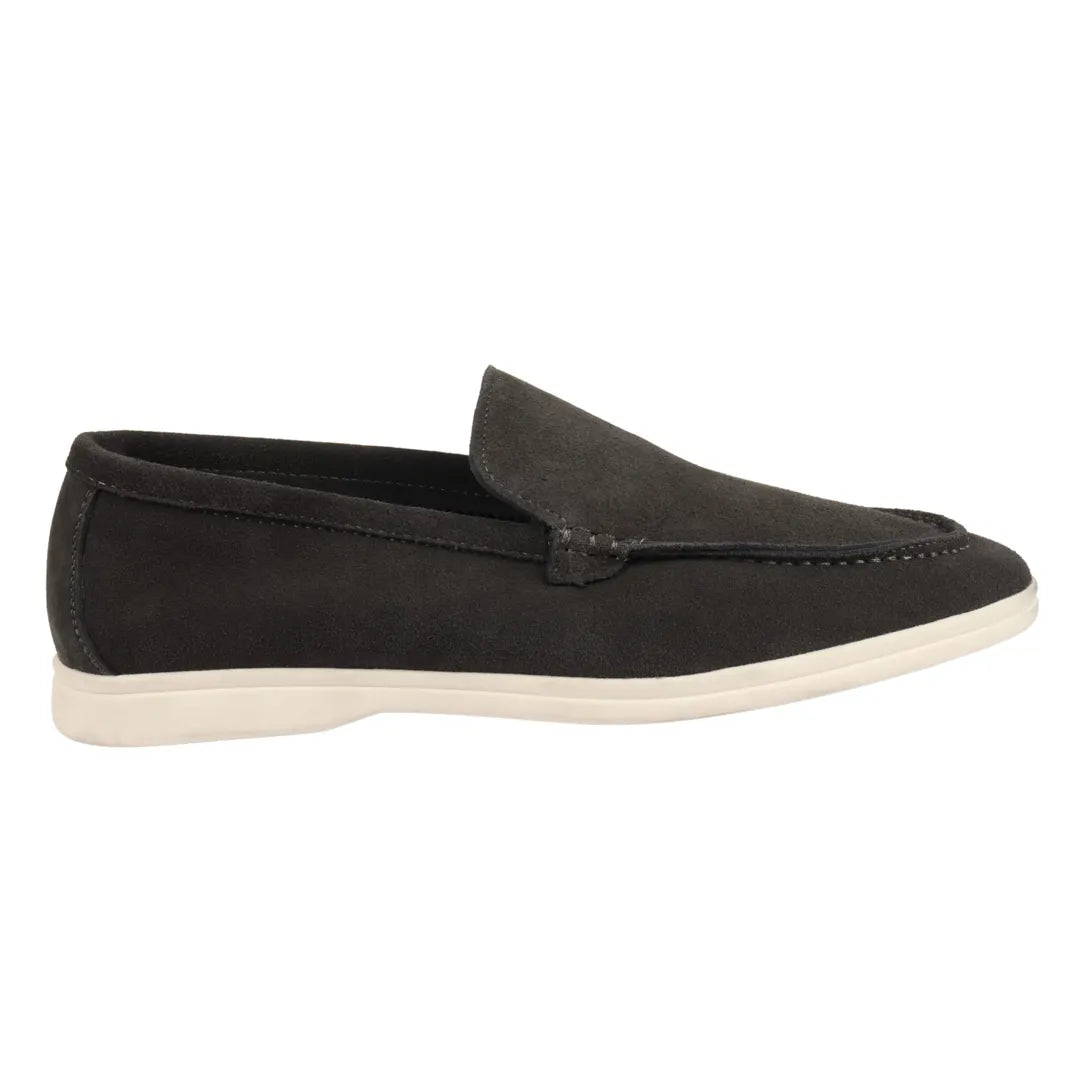 Men's Suede Black Slip On Comfort Fit Loafers