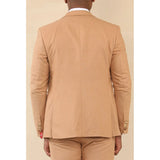 TP-23 - Men's Camel 3 Piece Linen Summer Wedding Suit