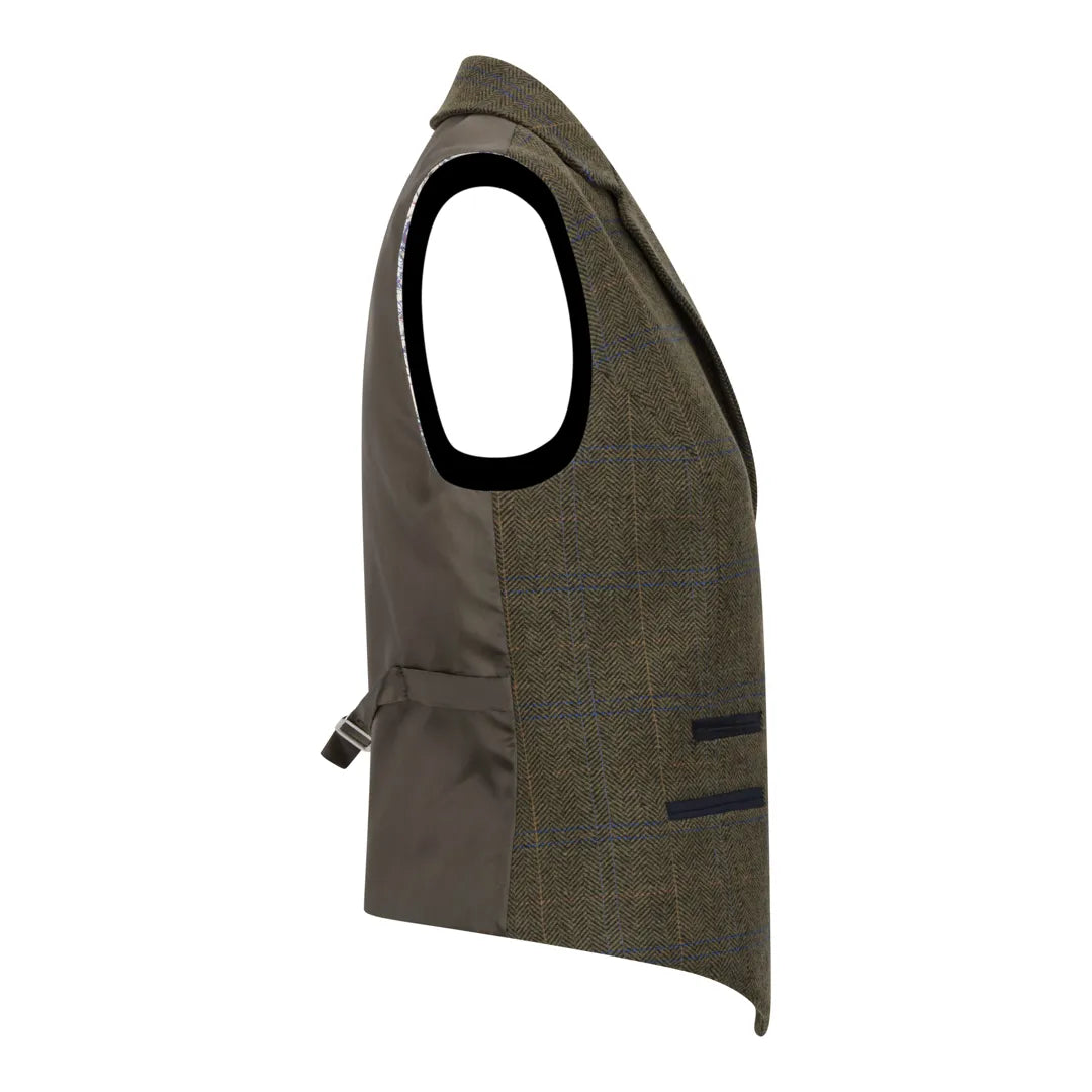 TPSTZ71 - Női olívazöld tweed mellény