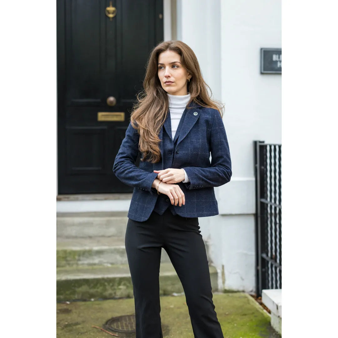 TPTTZ72 - Női sötétkék tweed blézer