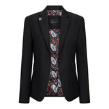 TPW-13 - Női 3 részes, egyszínű fekete öltöny