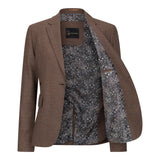 TPW50 - Női barna, háromrészes, kockás kosztüm Wales hercege mintával