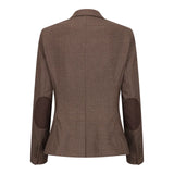 TPW50 - Női barna, háromrészes, kockás kosztüm Wales hercege mintával