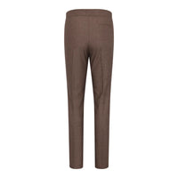 TPW50 - Női barna, háromrészes, kockás kosztüm Wales hercege mintával