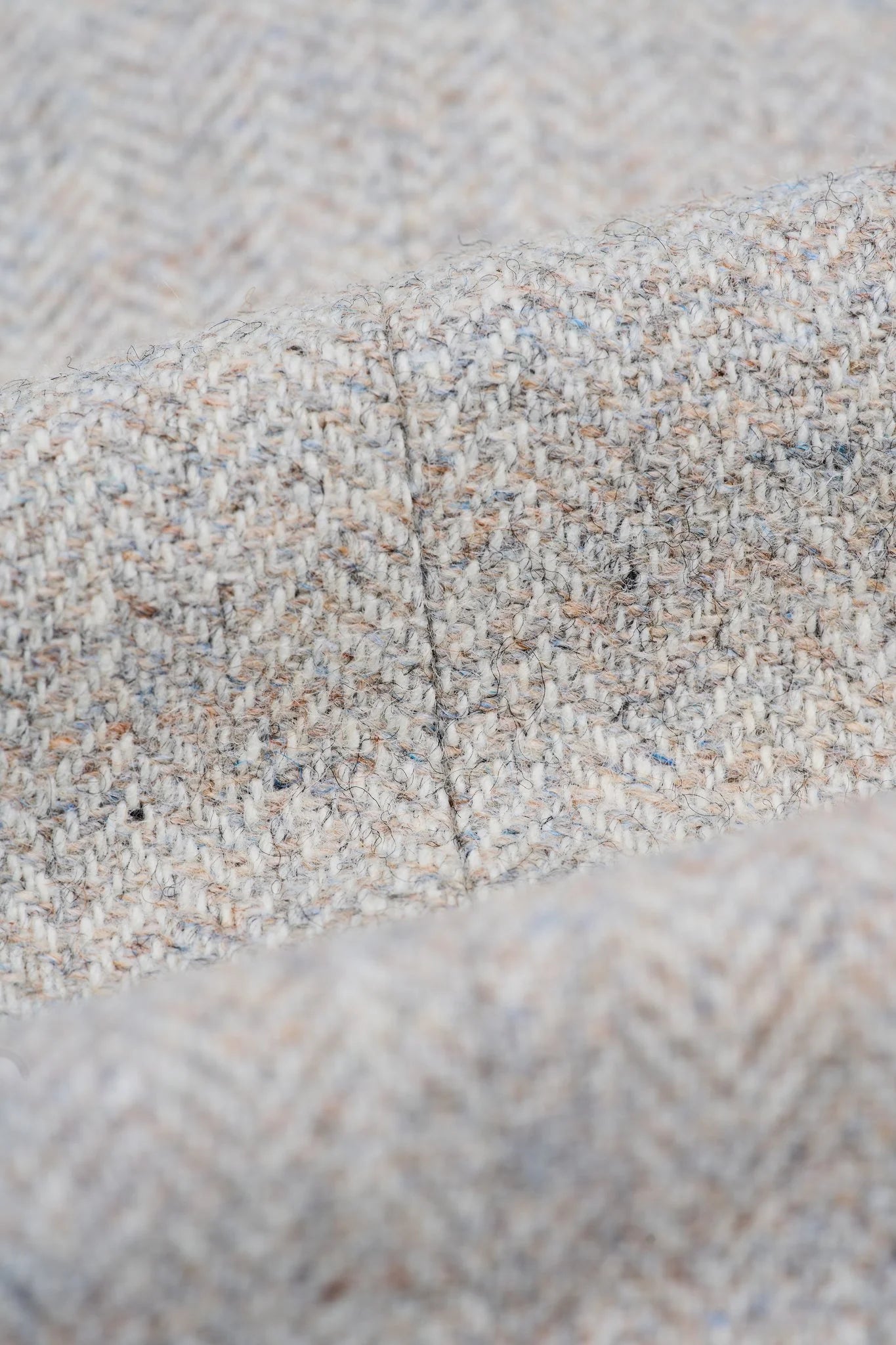 Thomas - Férfi szürke, háromrészes gyapjúkeverék tweed öltöny