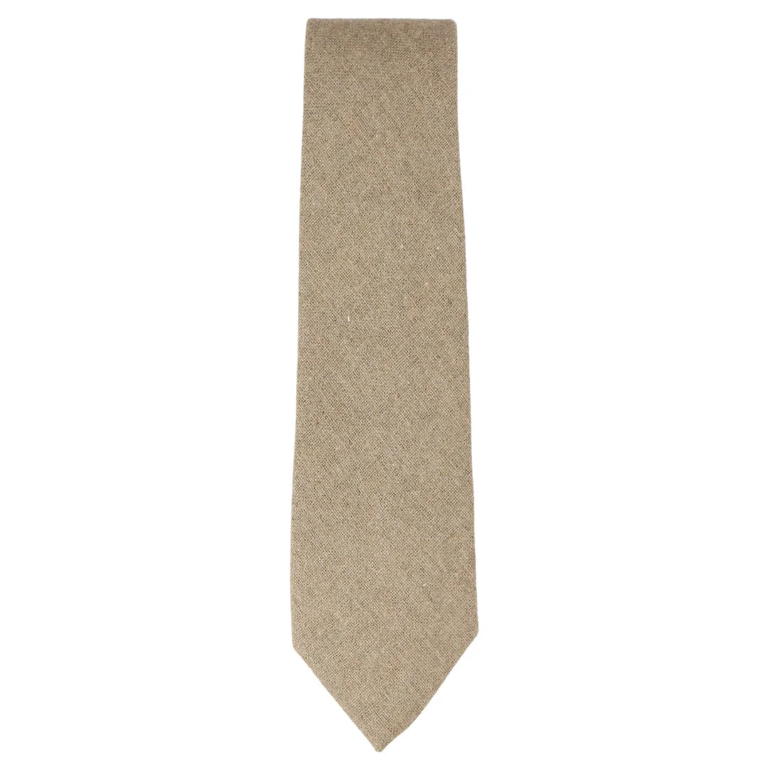 Camel Beige Oak Tweed Tie Hankie Handkerchief 2"