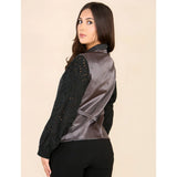 Női tweed kockás mellény szürke színben