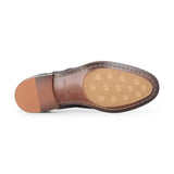 Albert - Férfi fekete bőr tweed cipő díszítéssel