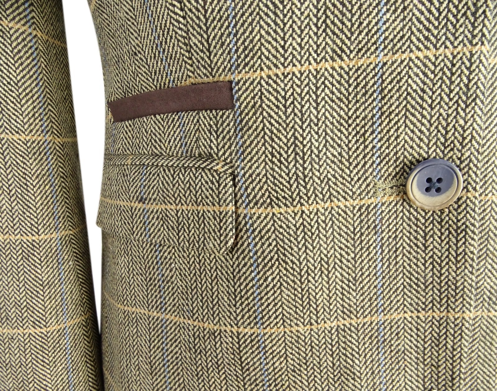 Womens Tan Brown Tweed Blazer