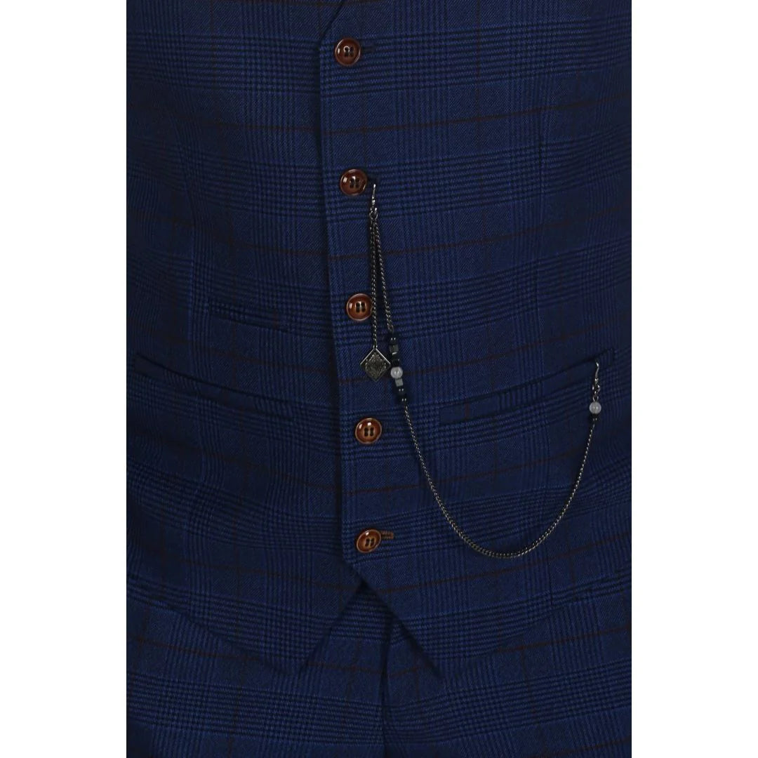 Alex - Men's Navy Waistcoat