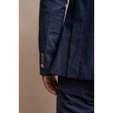 Alvari - Men's Navy Linen Summer Blazer