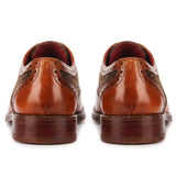 Arlo - Férfi barna bőr tweed brogue cipő