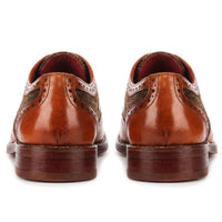 Arlo - Férfi barna bőr tweed brogue cipő
