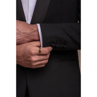 Aspen - Men's Plain Black Tuxedo Blazer