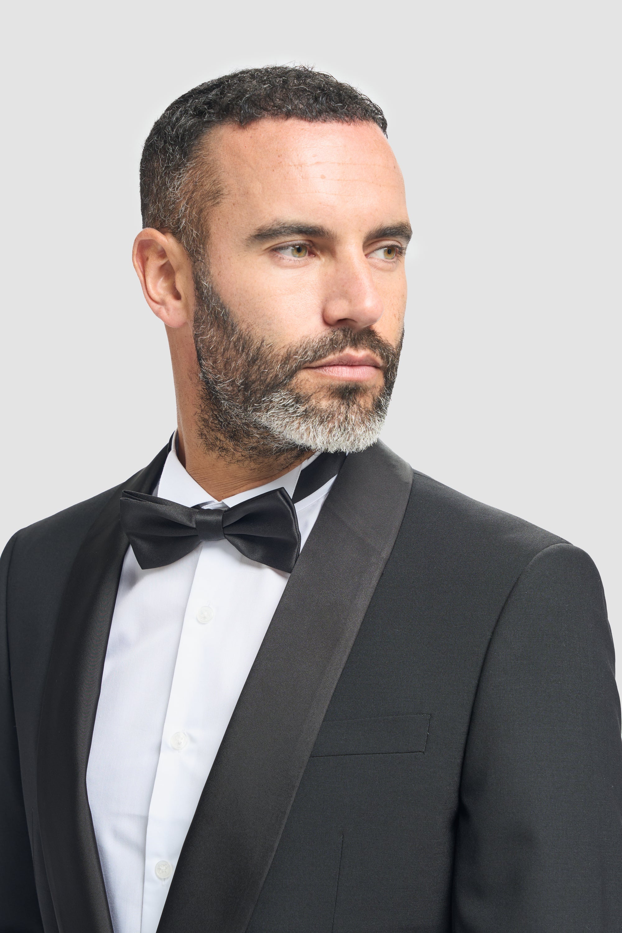 Aspen - Férfi fekete szmoking kétrészes menyasszonyi öltöny