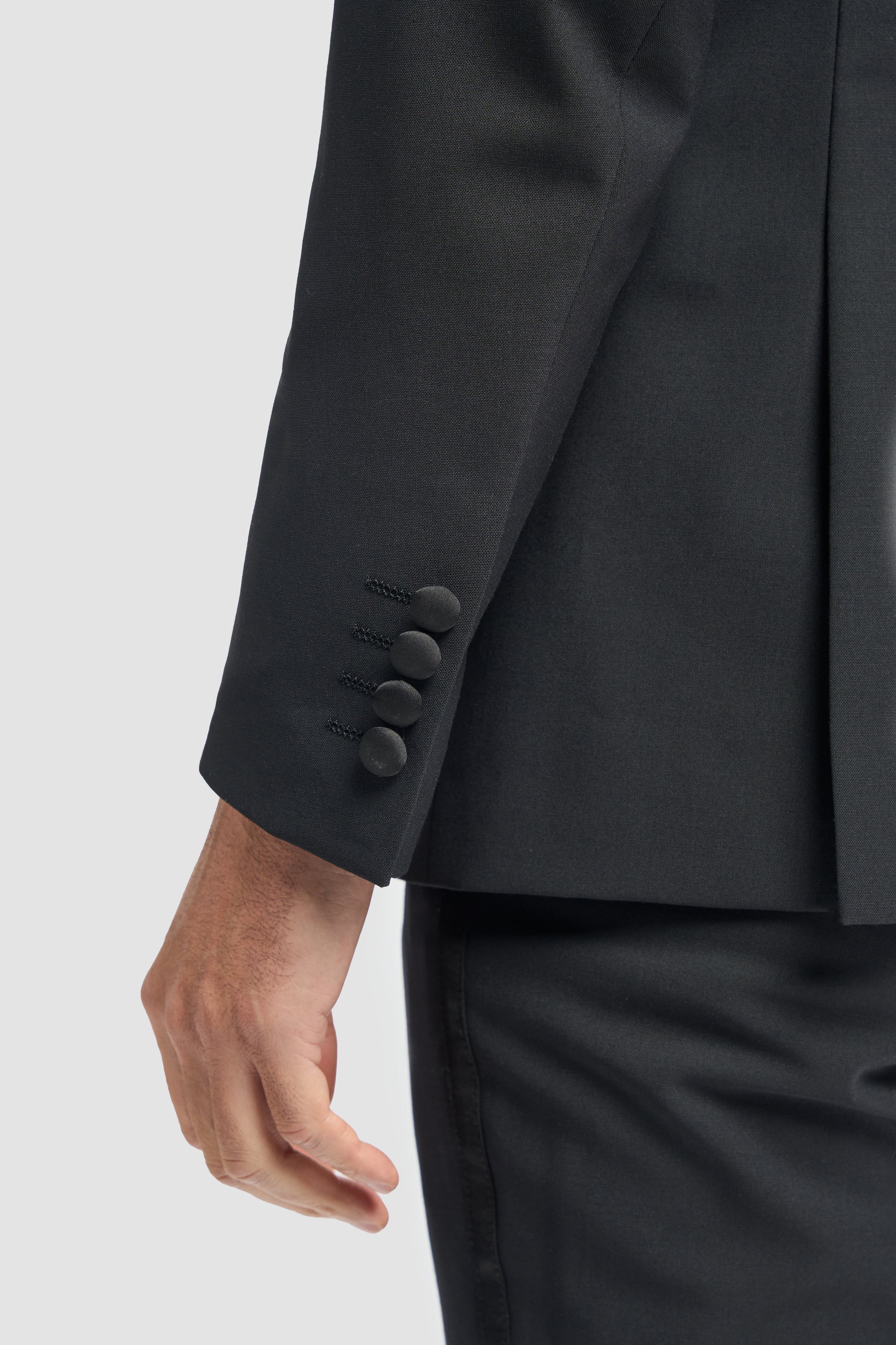 Aspen - Férfi fekete szmoking kétrészes menyasszonyi öltöny