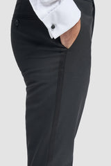 Aspen - Férfi fekete szmoking kétrészes menyasszonyi öltöny