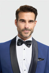 Aspen - Men's Blue 2 Piece Shawl Collar Tuxedo Suit