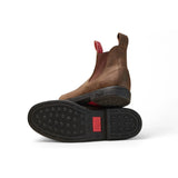 Booma 607 - Rusztikus barna bőr Chelsea csizma