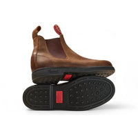 Booma 607 - Barna bőr Chelsea csizma