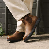 Booma 607 - Barna bőr Chelsea csizma