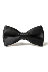 Férfi, fiú, csokornyakkendős, fekete szatén, csattal rögzíthető, unisex szmoking ing