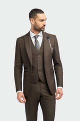 Caridi - Férfi barna tweed blézer