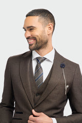 Caridi - Férfi barna tweed blézer
