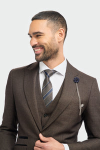 Caridi - Férfi barna tweed blézer