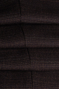 Caridi - Férfi barna tweed nadrág