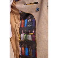 Caridi - Men's Beige Double Breasted Blazer