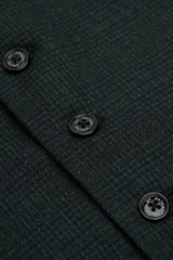 Caridi - Férfi olívazöld tweed mellény