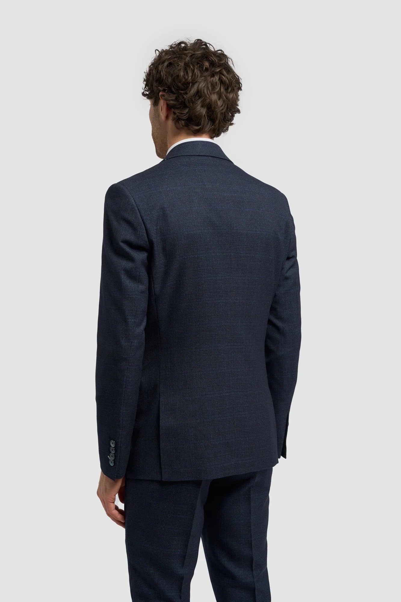 Caridi - Férfi sötétkék tweed blézer