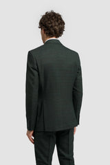 Caridi - Férfi olívazöld tweed blézer