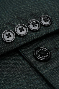Caridi - Férfi olívazöld tweed blézer