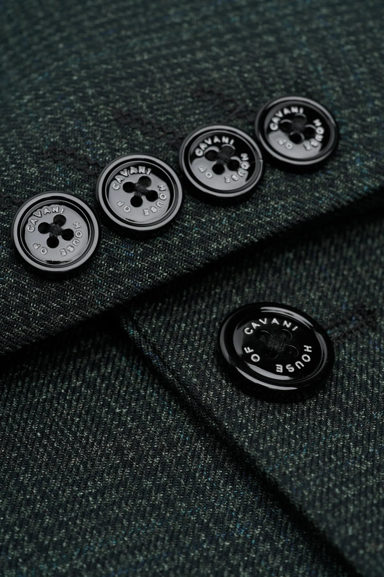 Caridi - Férfi olívazöld tweed blézer