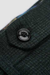 Caridi - Férfi olívazöld tweed nadrág