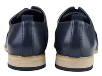 Mens Slip On Real Leather Shoes Smart Formal Navy Tan Brown Wedding Office Party